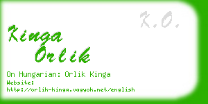 kinga orlik business card